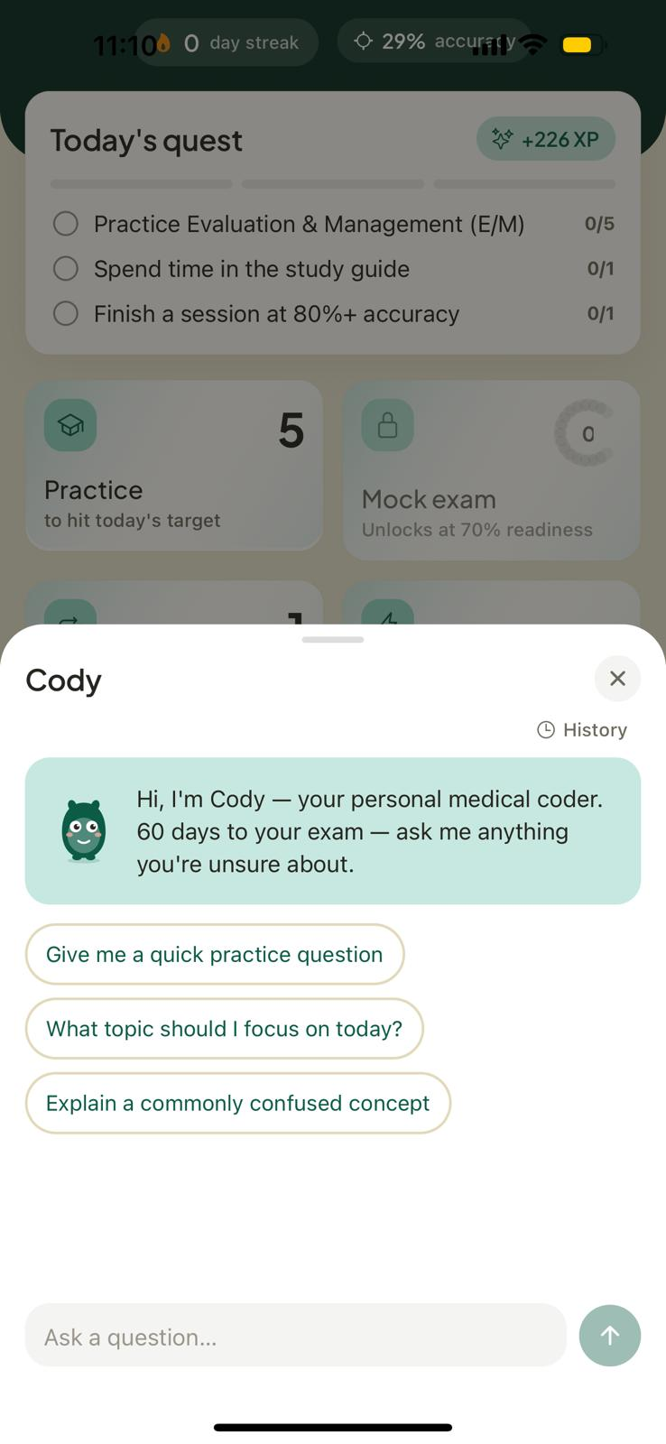 Cody — your AI medical coder chat assistant